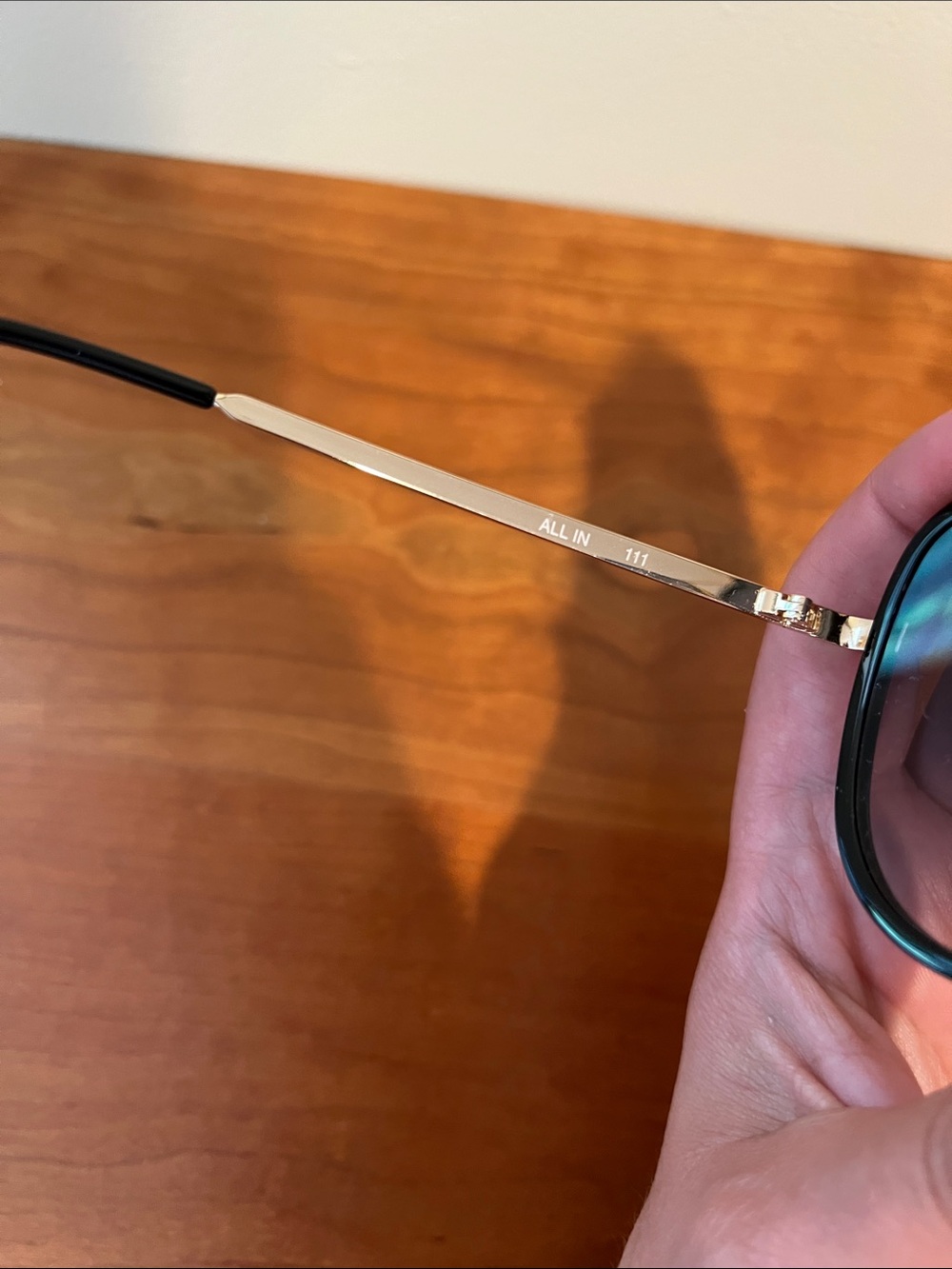 Quay Australia Black and Gold Aviator “All In” Sunglasses - Picture 9 of 10